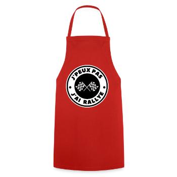 Je peux pas j'ai rallye - Tablier de cuisine - rouge - Devant - AI Model Male 185 dark (185cm)