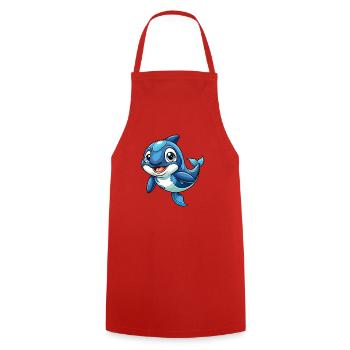Orque Mignon Personnage De Dessin Animé Kawaii Clipart - Tablier de cuisine - rouge - Devant - AI Model Male 185 dark (185cm)