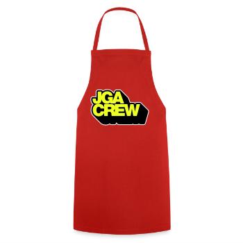 Bachelor Party Crew 3D - Cooking Apron - red - Front - AI Model Male 185 dark (185cm)