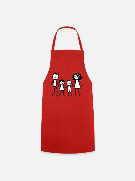 Family - Cooking Apron - red