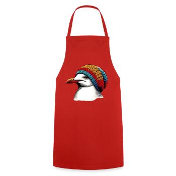 Mouette - Tablier de cuisine - rouge - Devant - AI Model Male 185 dark (185cm)