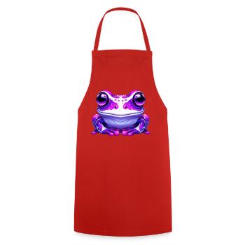 Frog - Cooking Apron - red - Front - AI Model Male 185 dark (185cm)