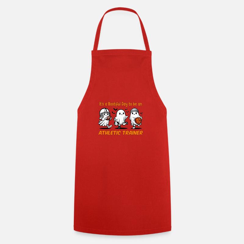 Bootiful Day to be an Athletic Trainer - Cooking Apron - red