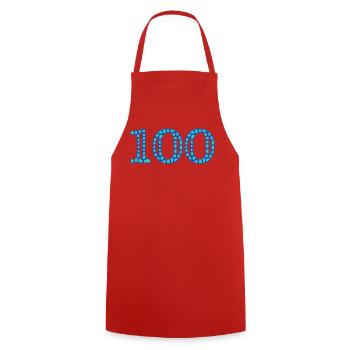 ANNIVERSARY. HAPPY BIRTHDAY. HAPPY BIRTHDAY. - Cooking Apron - red - Front - AI Model Male 185 dark (185cm)