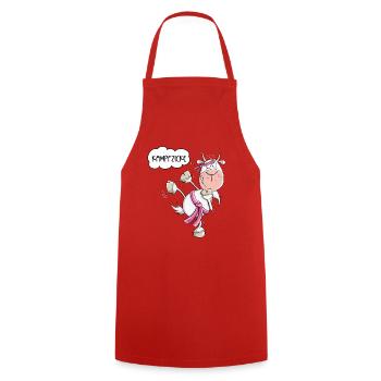 Karate Ziege Kampfsport Spruch - Kochschürze - Rot - Vorne - AI Model Male 185 dark (185cm)