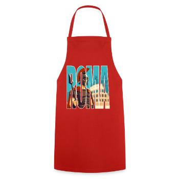 ROMA - Tablier de cuisine - rouge - Devant - AI Model Male 185 dark (185cm)