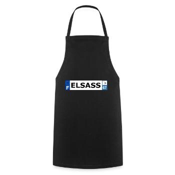 Elsass - Kochschürze - Schwarz - Vorne - AI Model Male 185 dark (185cm)
