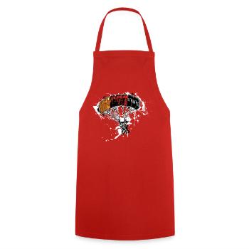 Parachutist - Cooking Apron - red - Front - AI Model Male 185 dark (185cm)