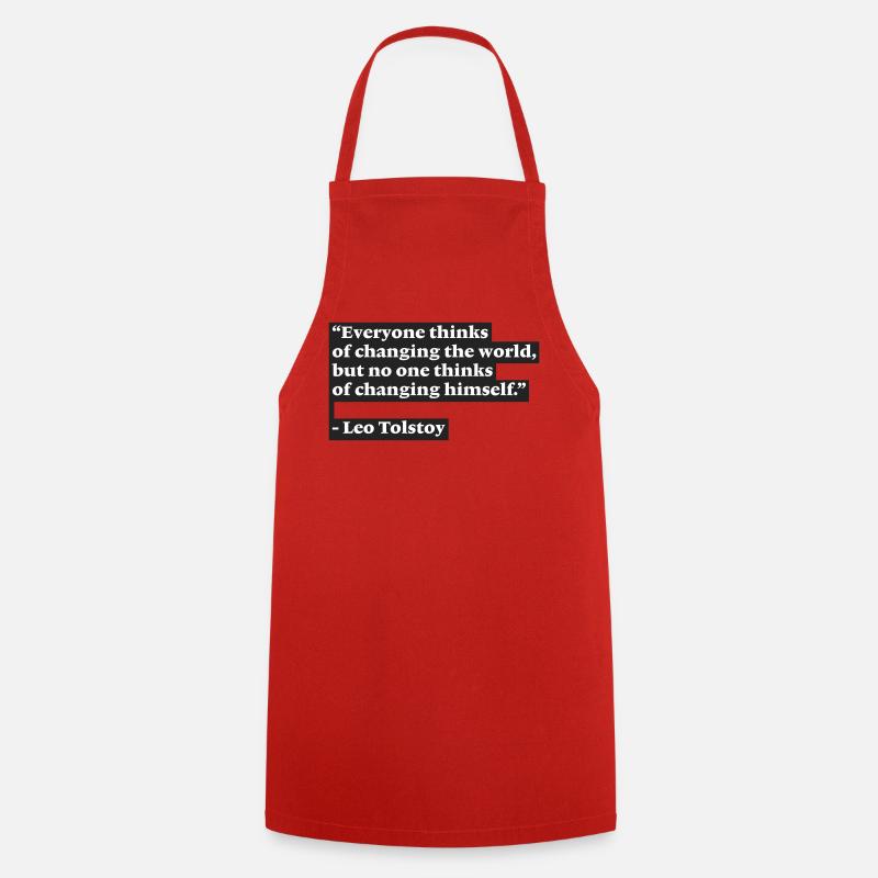 09th Tolstoy - Cooking Apron - red
