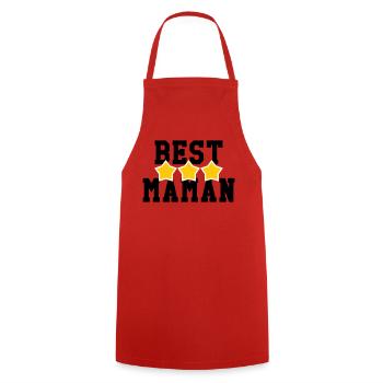 Best Mom - Mother's Day - Cooking Apron - red - Front - AI Model Male 185 dark (185cm)