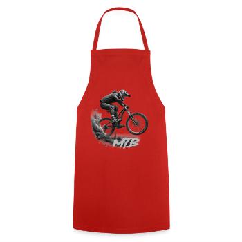 MTB bike - Kochschürze - Rot - Vorne - AI Model Male 185 dark (185cm)