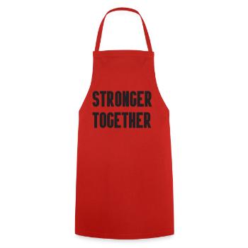 Stronger Together - Cooking Apron - red - Front - AI Model Male 185 dark (185cm)