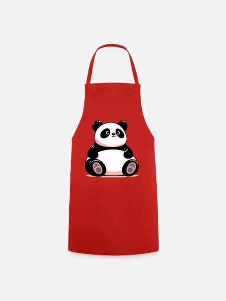 Panda - Kochschürze - Rot