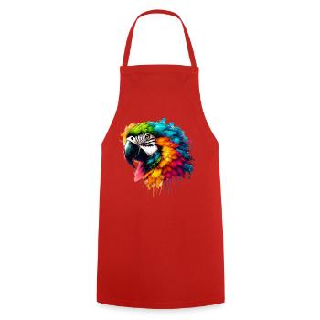 Parrot - Cooking Apron - red - Front - AI Model Male 185 dark (185cm)