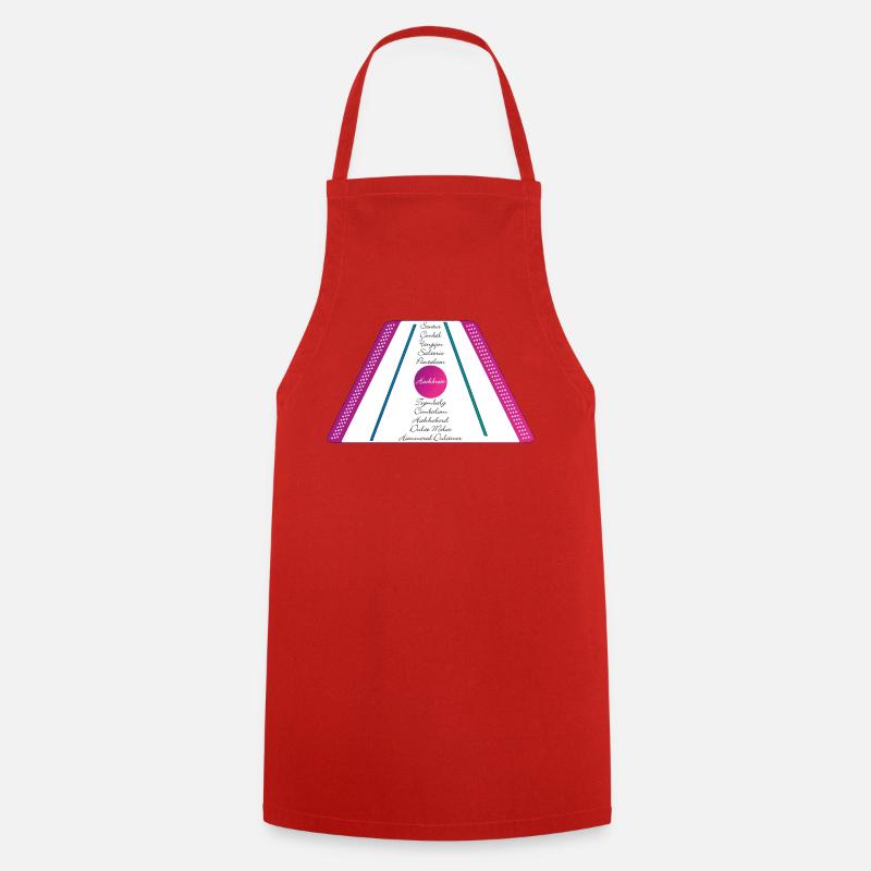 dulcimer violet rose vert pétrole2 - Tablier de cuisine - rouge