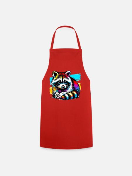 Waschbär - Kochschürze - Rot
