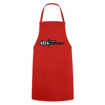 404 Motivation Nicht gefunden Design - Kochschürze - Rot - Vorne - AI Model Male 185 dark (185cm)