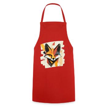 Renard - Tablier de cuisine - rouge - Devant - AI Model Male 185 dark (185cm)