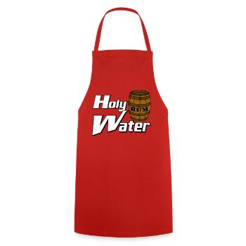 Holy Water Rum Barrel - Kochschürze - Rot - Vorne - AI Model Male 185 dark (185cm)