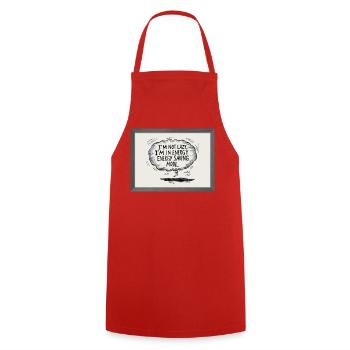 I'm not lazy, I'm in power saving mode - Cooking Apron - red - Front - AI Model Male 185 dark (185cm)