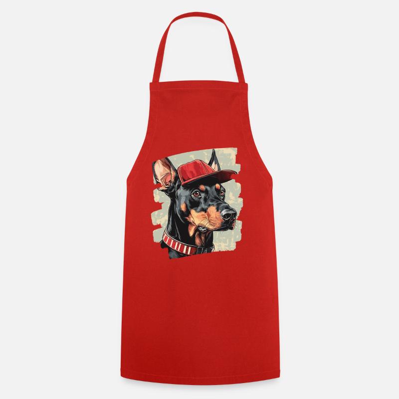 Dobermann - Kochschürze - Rot