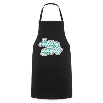 Pastel Cotton Candy Typo - Cooking Apron - black - Front - AI Model Male 185 dark (185cm)