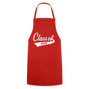 Classe de 2025 (Classe de diplôme) - Tablier de cuisine - rouge - Devant - AI Model Male 185 dark (185cm)
