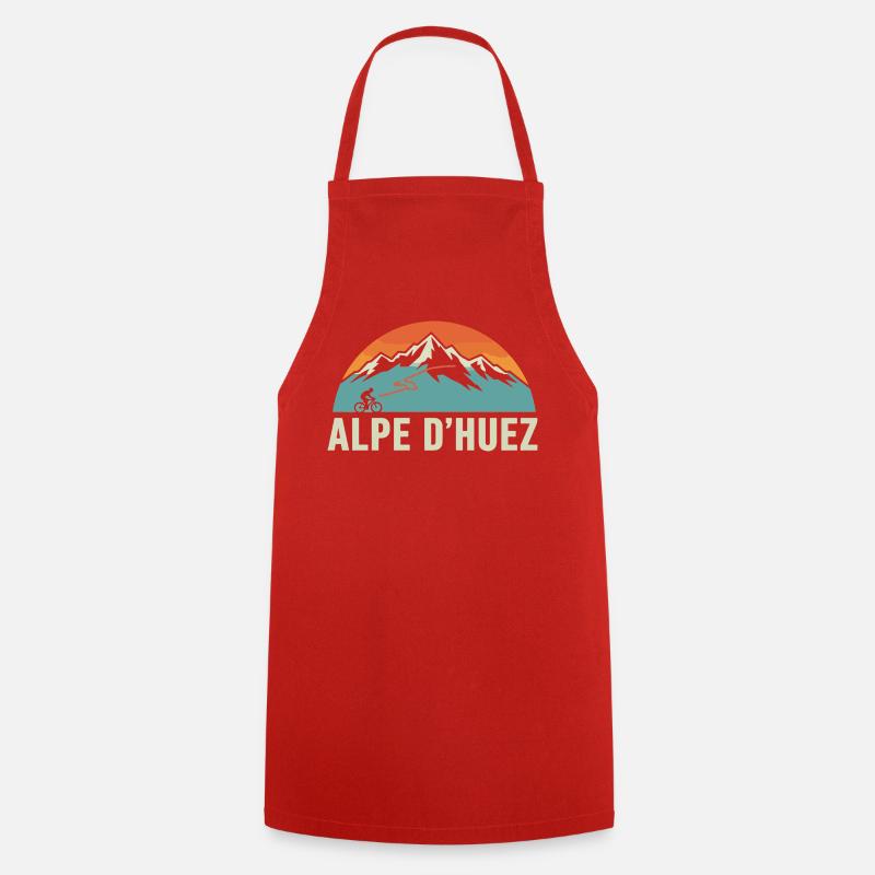 Alpe d'Huez Retro Ride - Cooking Apron - red