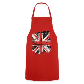 Grossbritannien Flagge England Union Jack - Kochschürze - Rot - Vorne - AI Model Male 185 dark (185cm)