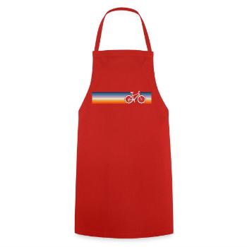 Retro Bicycle Pattern Fade - Cooking Apron - red - Front - AI Model Male 185 dark (185cm)