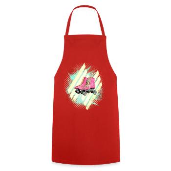 60s Colors Roller Skates - Cooking Apron - red - Front - AI Model Male 185 dark (185cm)