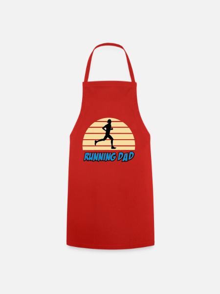 Running dad - Tablier de cuisine - rouge