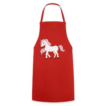 Licorne - Tablier de cuisine - rouge - Devant - AI Model Male 185 dark (185cm)