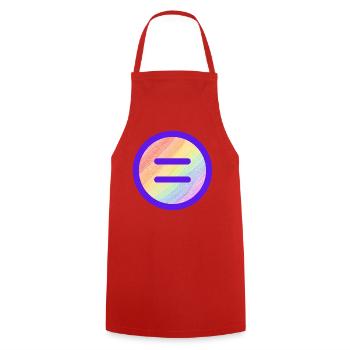 Egalité - Gelichheit Gay Pride Arc-en-ciel - Tablier de cuisine - rouge - Devant - AI Model Male 185 dark (185cm)