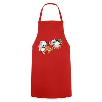 Sushis d’été - Tablier de cuisine - rouge - Devant - AI Model Male 185 dark (185cm)