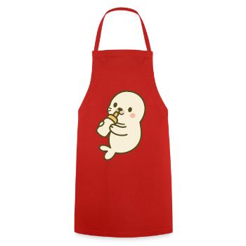 Flacon Seal Baby - Tablier de cuisine - rouge - Devant - AI Model Male 185 dark (185cm)