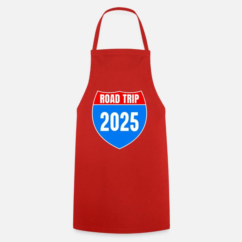 Road Trip 2025 Summer Vacation - Cooking Apron - red