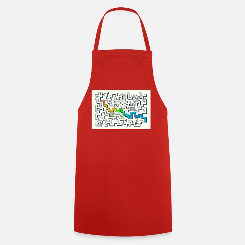 Follow the Path - Cooking Apron - red