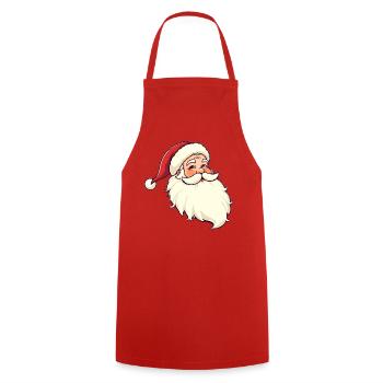 Weihnachtsmann - Kochschürze - Rot - Vorne - AI Model Male 185 dark (185cm)