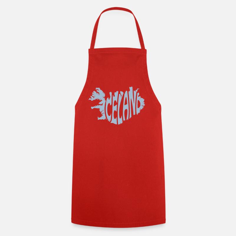 Conception typographique islandaise - Tablier de cuisine - rouge