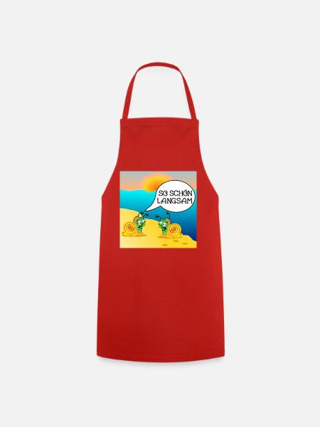 SCHNECKEN SONNENUNTERGANG STRAND - Kochschürze - Rot