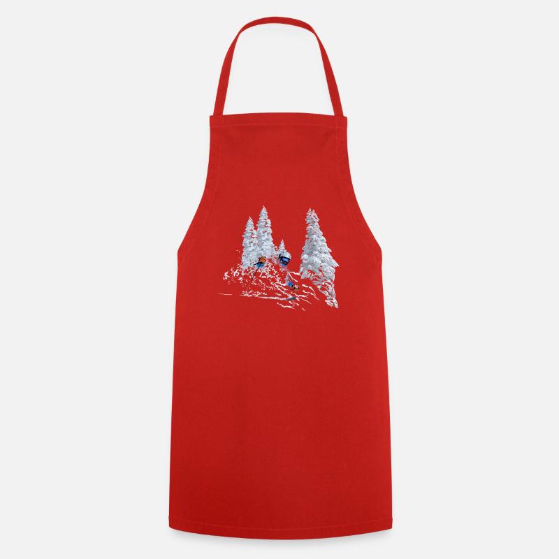 Ski - Tablier de cuisine - rouge