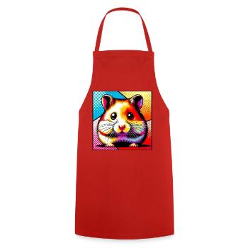 hamster - Cooking Apron - red - Front - AI Model Male 185 dark (185cm)