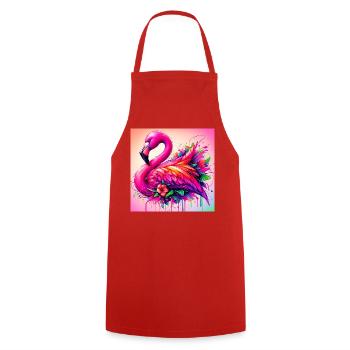 Flamant - Tablier de cuisine - rouge - Devant - AI Model Male 185 dark (185cm)