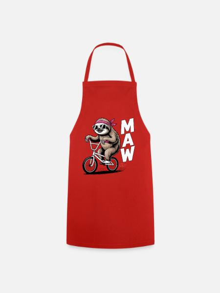 BMX-Faultier-Bandana - Kochschürze - Rot