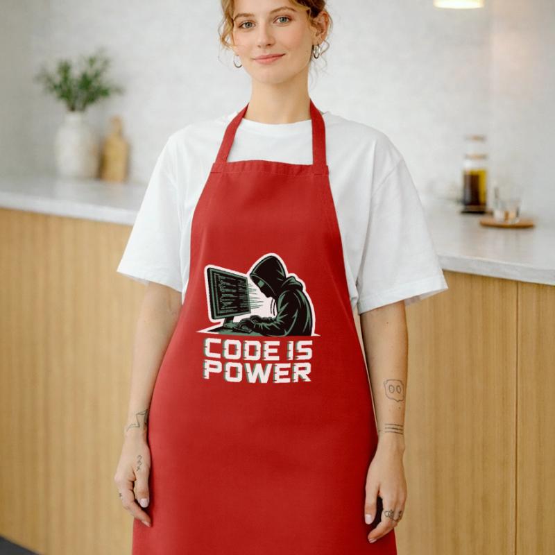 Cyber Hacker Code Infinity Design Tablier de cuisine