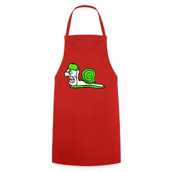 Snail Soldier Military General Helmet War Evil - Cooking Apron - red - Front - AI Model Male 185 dark (185cm)