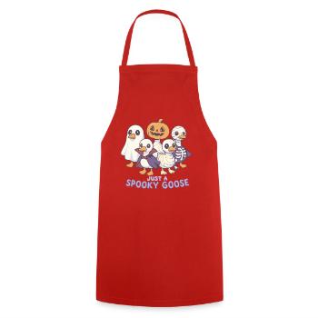 Spooky Goose Halloween Costume Design - Cooking Apron - red - Front - AI Model Male 185 dark (185cm)