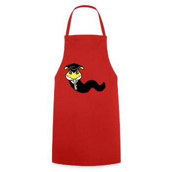 Caterpillar High School Graduation Passed College Worm - Cooking Apron - red - Front - AI Model Male 185 dark (185cm)