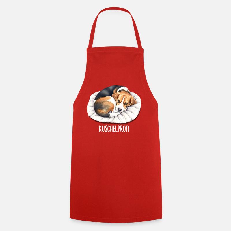 Beagle Cuddle Professional – Motif de chien mignon - Tablier de cuisine - rouge